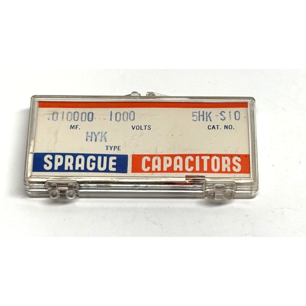 Vtg 5pc NOS Sprague 5HK-S10 .01uF 1000V 1kV Ceramic Disc Capacitors HYK Z5U