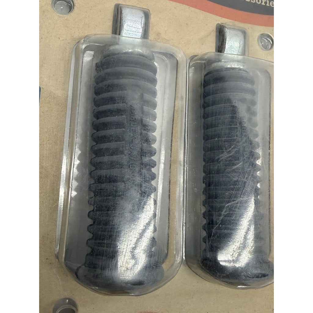 Vintage New Harley Davidson HOG Chrome and Rubber Foot Pegs 50130-95 2002 H-D