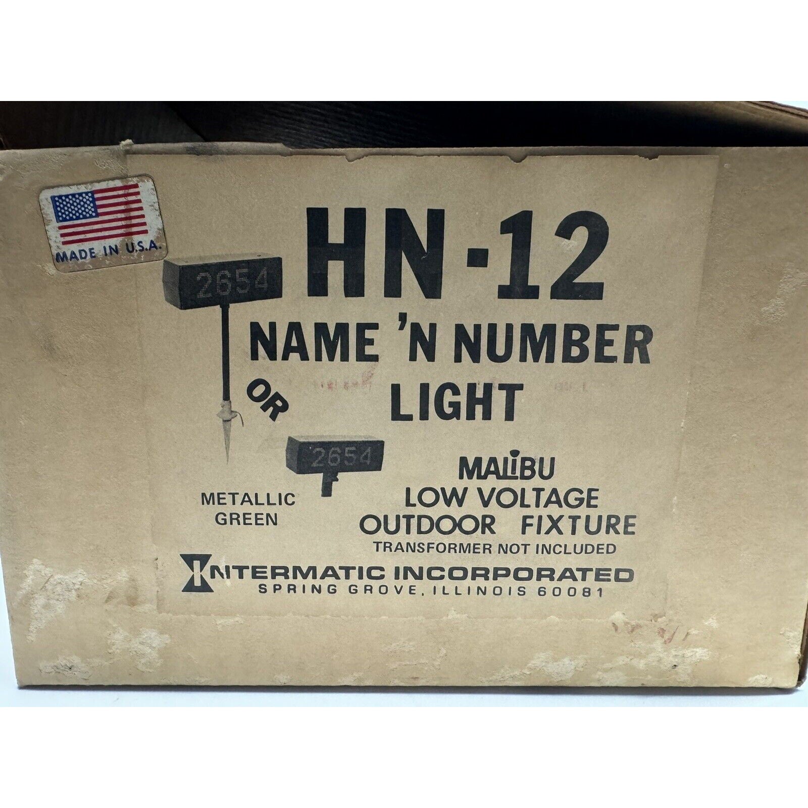 VINTAGE NOS Intermatic Name'n Number Light For Residential House Address HN-12