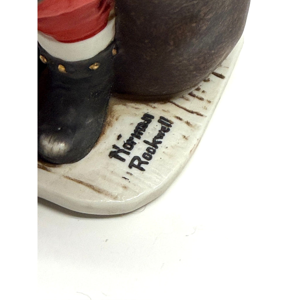 Vintage Norman Rockwell Santa Figurine A Drum For Tommy Dave Grossman 1976
