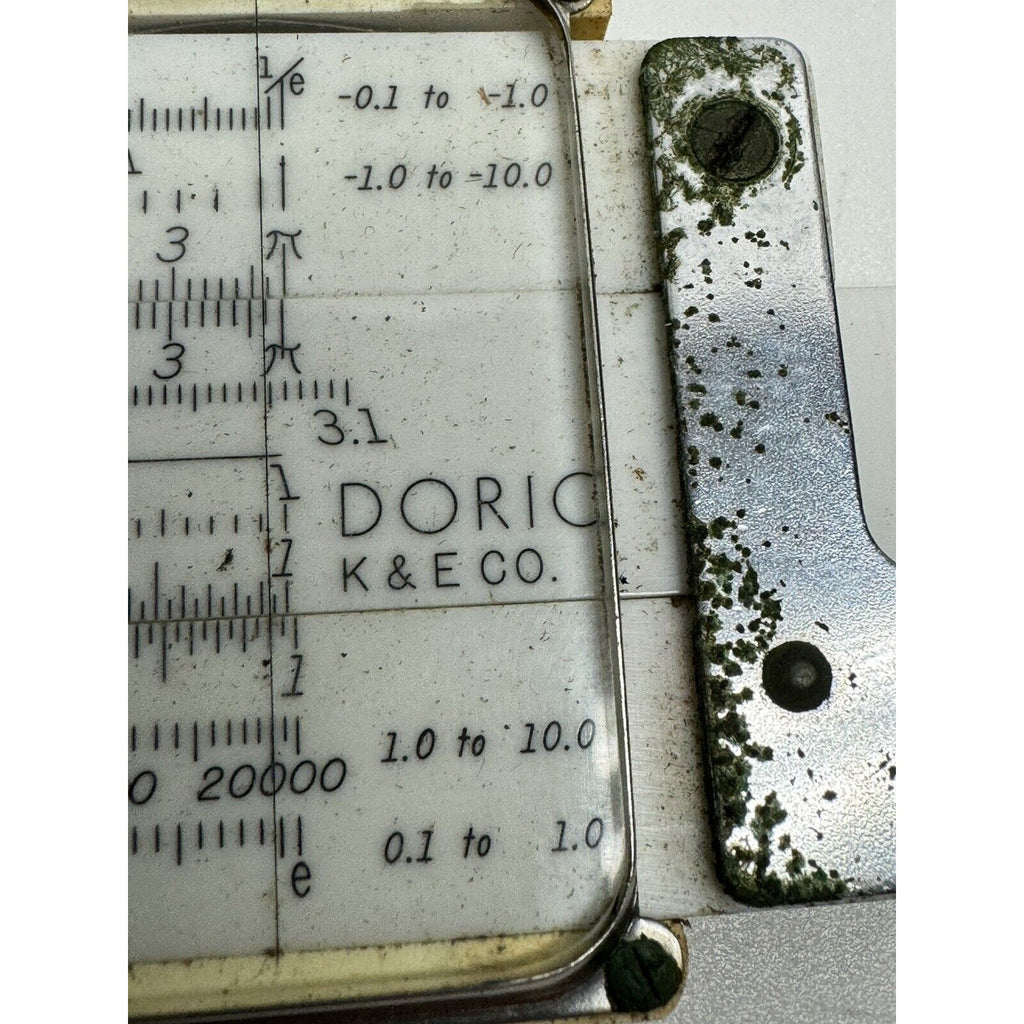 VINTAGE Keuffel & Esser Company 1947 DORIC K & E Co Slide Rule N9081-3 w/ Case