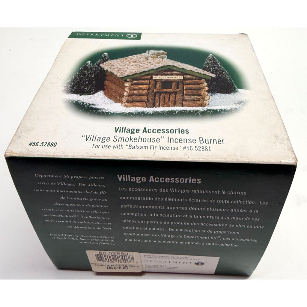 Vintage NOS Dept 56 Village Accessory - Village Smokehouse Incense burner