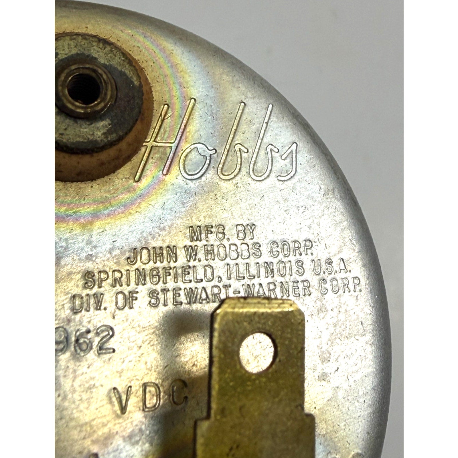 Vintage John W Hobbs Stewart Warner Engine Hour Meter MI-962-1 Volts 24
