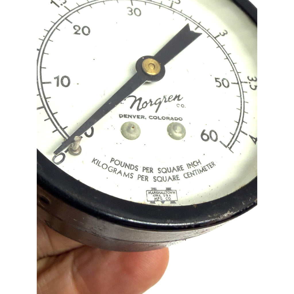 Vintage Marshalltown Instruments Vacuum Gauger 0-60 Pressure Meter