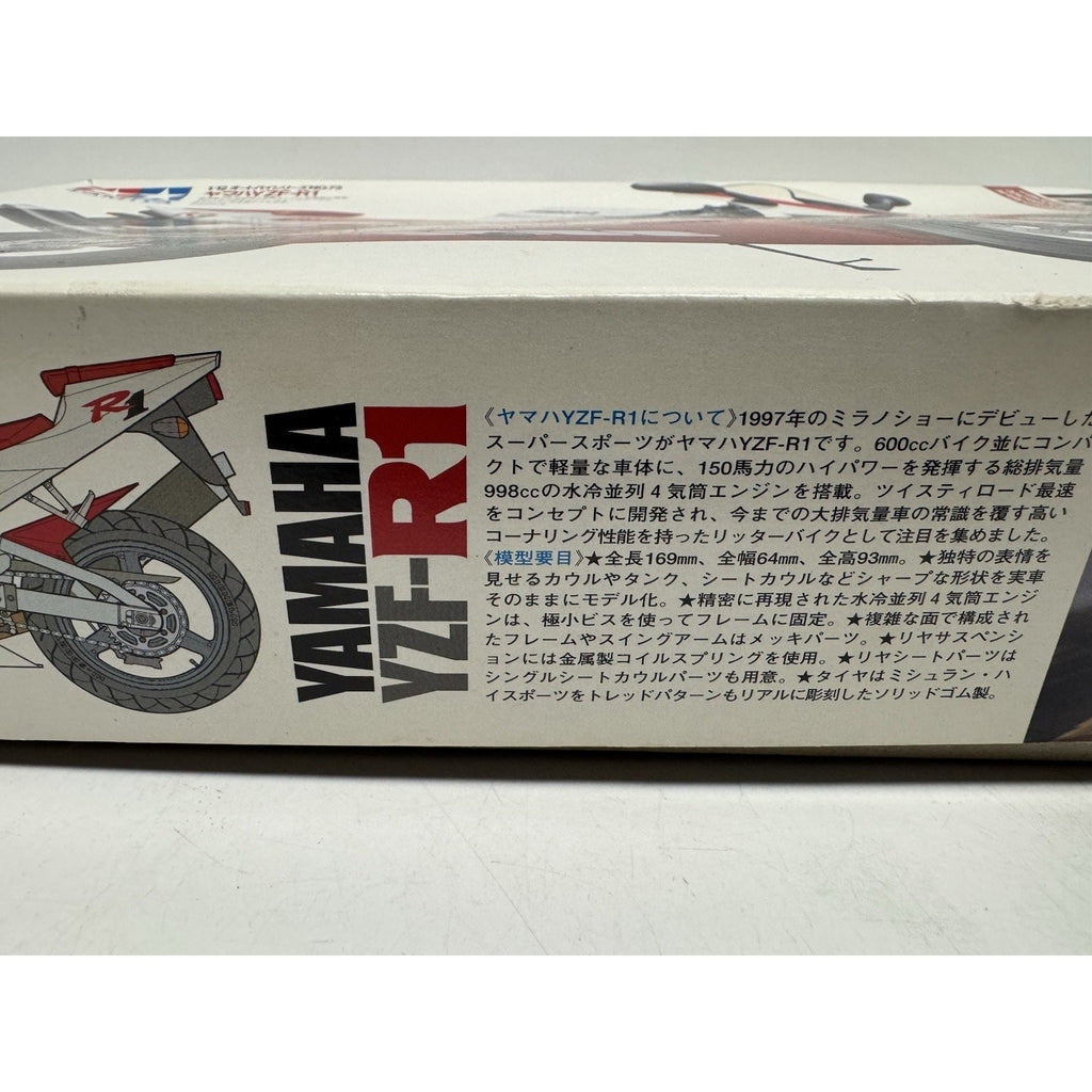 VINTAGE 1998 NOS Tamiya 1/12 Scale Model Motorcycle Kit Yamaha YZF-R1 #14073