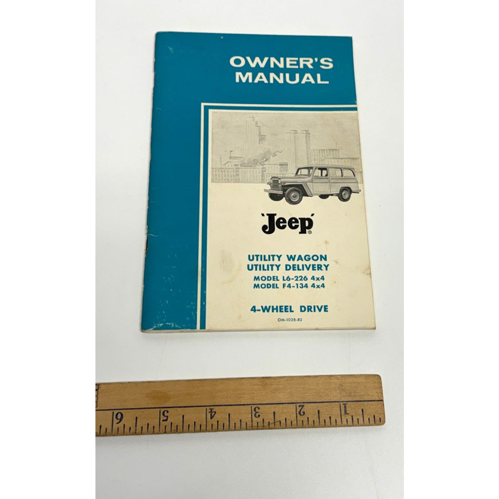 Vtg Original Jeep Utility Wagon Utility Delivery 4x4 Owner's Manual OM-1028-R2VG