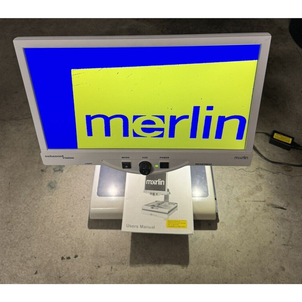 VINTAGE Enhanced Vision Merlin 19" LCD FLEX Low Vision Magnifier Reader 65X