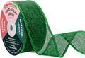 Green Burlap Wired Ribbon 1.5 Inches Wide Jute Ribbons for Crafts - 10 Yds Roll Rustic Burlap Wrap Trim Ribbons for Wreaths Bows Party Decoration