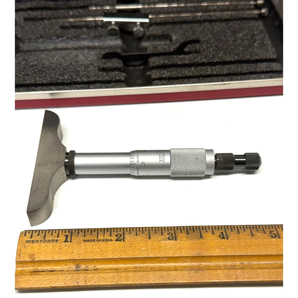 Vintage Starrett Model 445 Depth Micrometer Set