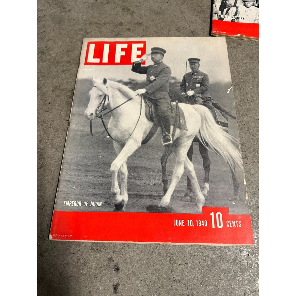 Vintage LIFE Magazine Lot 1940 1943 1944 WWII Emperor Japan Princess Elizabeth