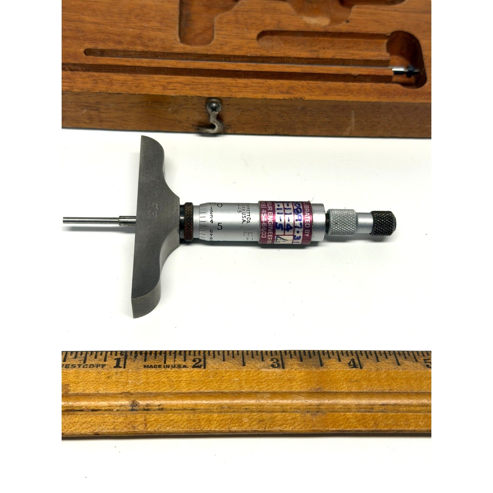 Vintage Starrett Model 445 Depth Micrometer Set