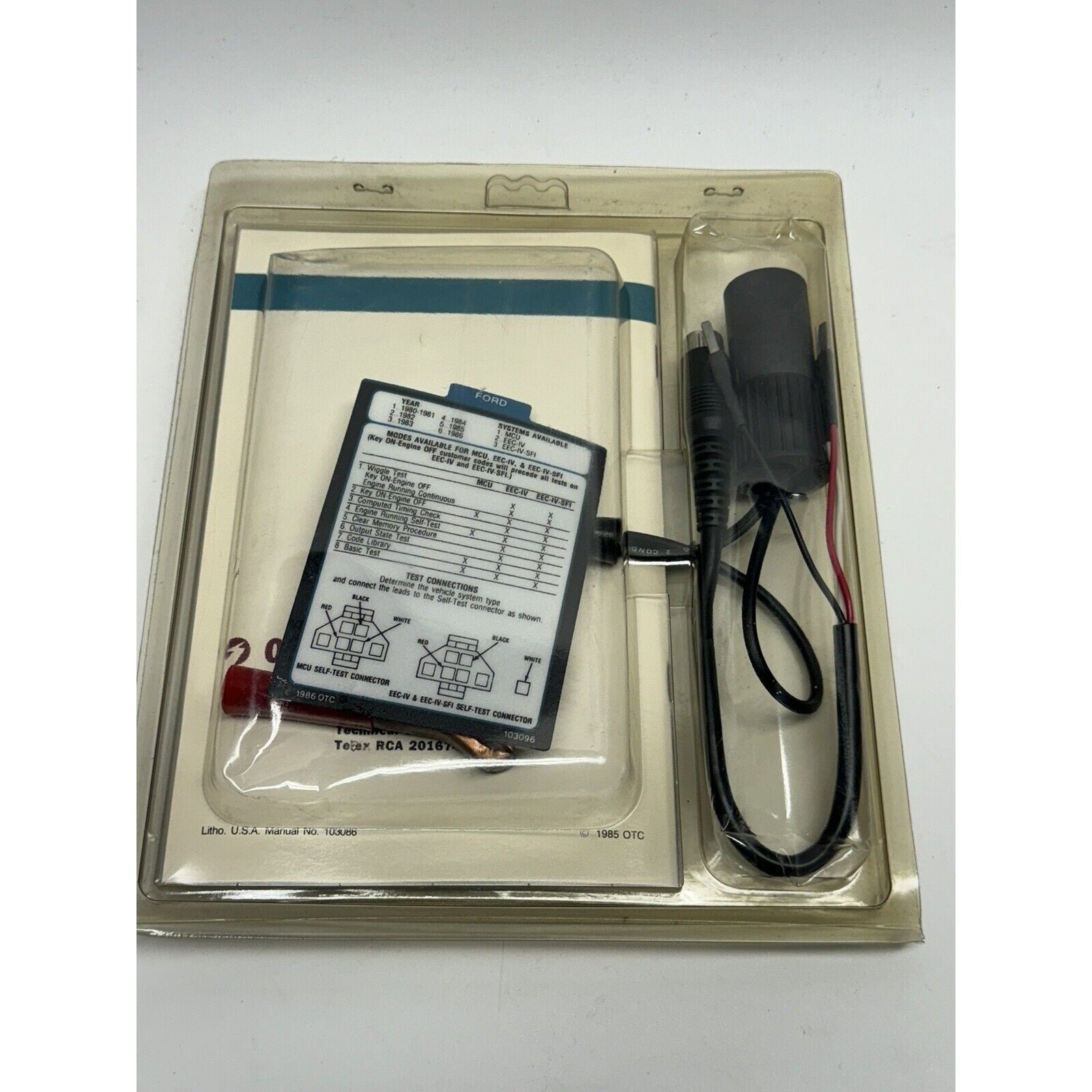 FAC SEAL OTC Monitor 2000 Software Cartridge for Ford 1981-1986 & Adapter Cable