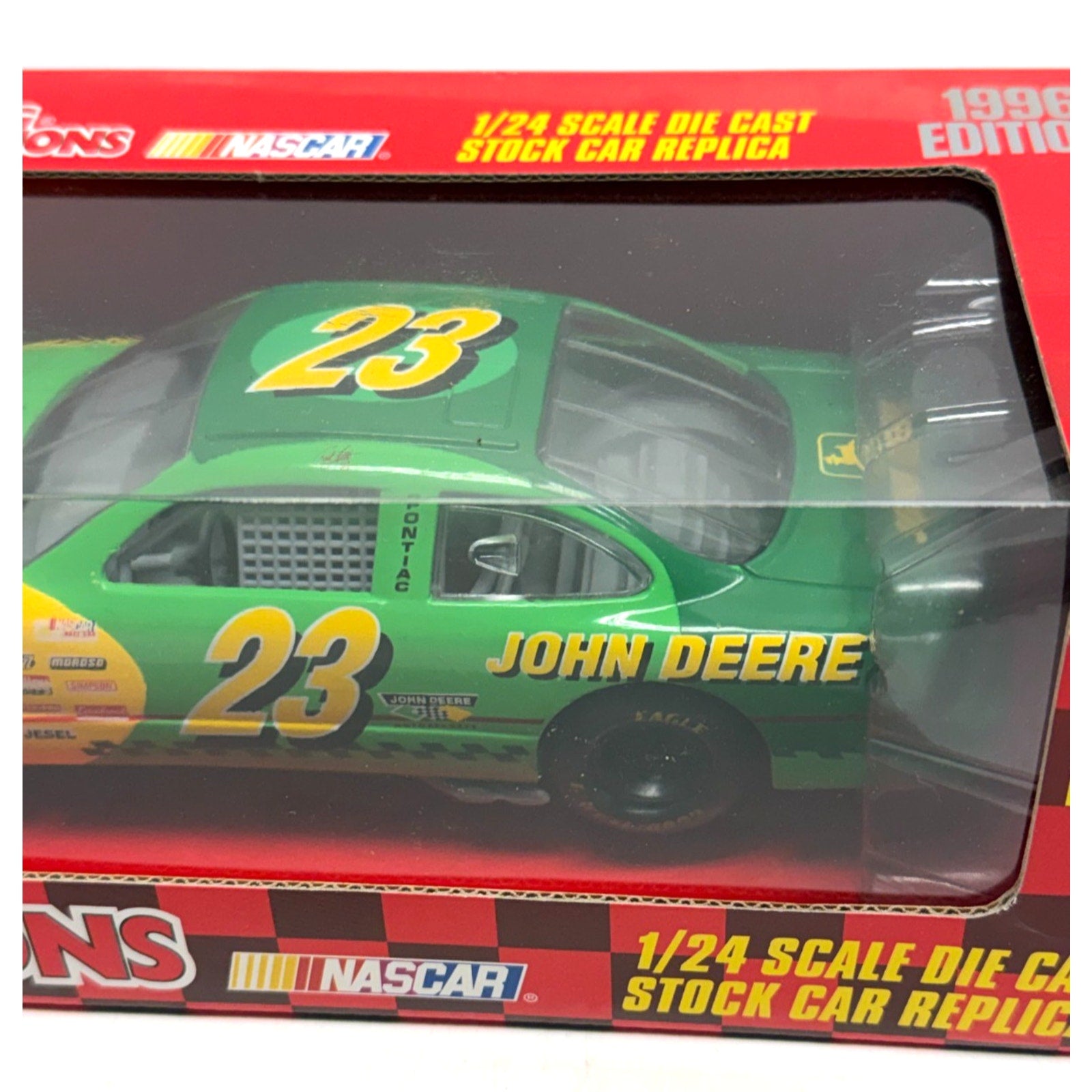 Vintage SEALED Racing Champions 1996 Chad Little #23 John Deere 1:24 Scale Bank