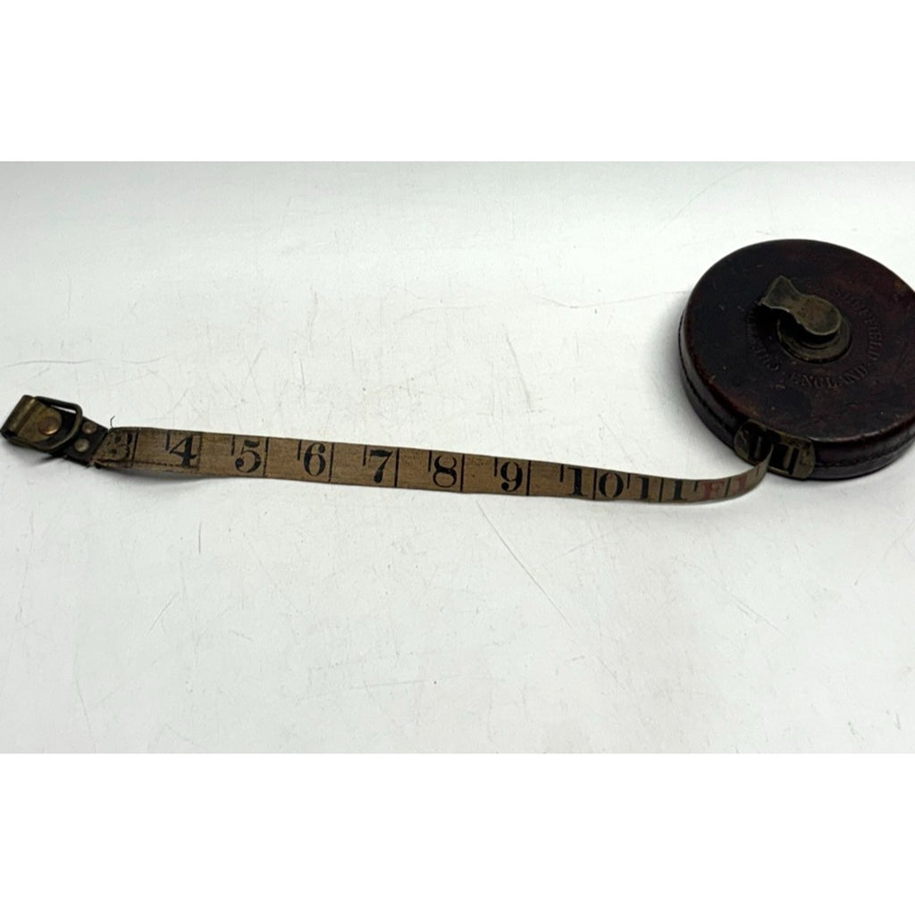 Vintage Measuring Tape In Leather Case Piccolo KEUFFEL & ESSER CO NEWYORK 50ft