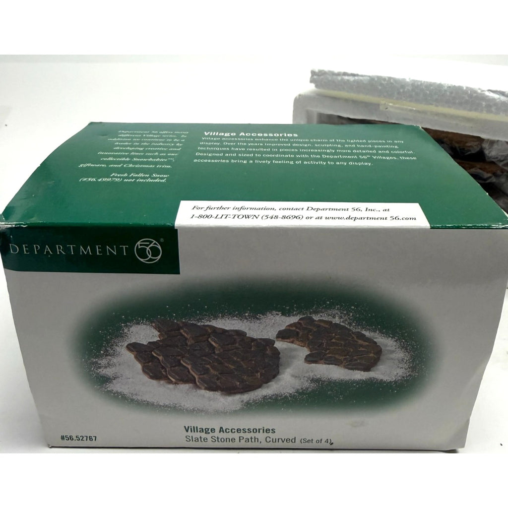 VTG NEW Dept 56 Village Set Of 4 Pc Slate Stone Path Curved 56.52767
