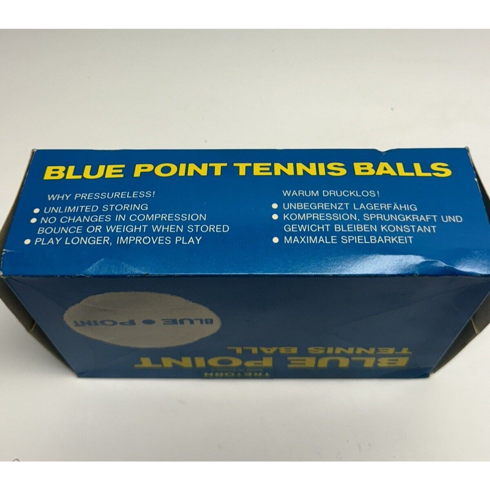 Vintage NOS Bancroft Tretorn Blue Point Tennis Balls Box of 6 Made in Sweden