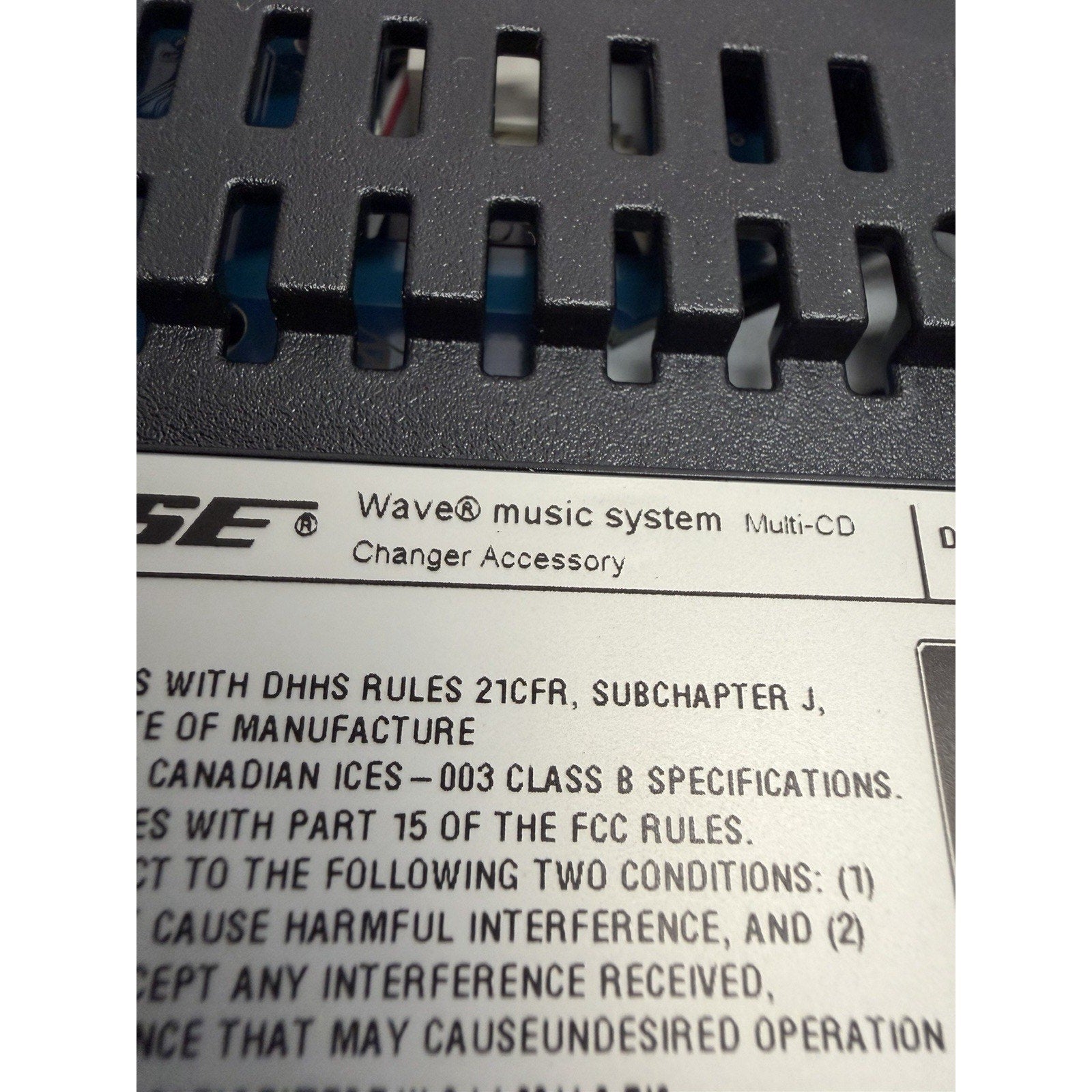 VTG Bose Wave Music System Multi-CD Changer Accessory Powers On - Parts Only
