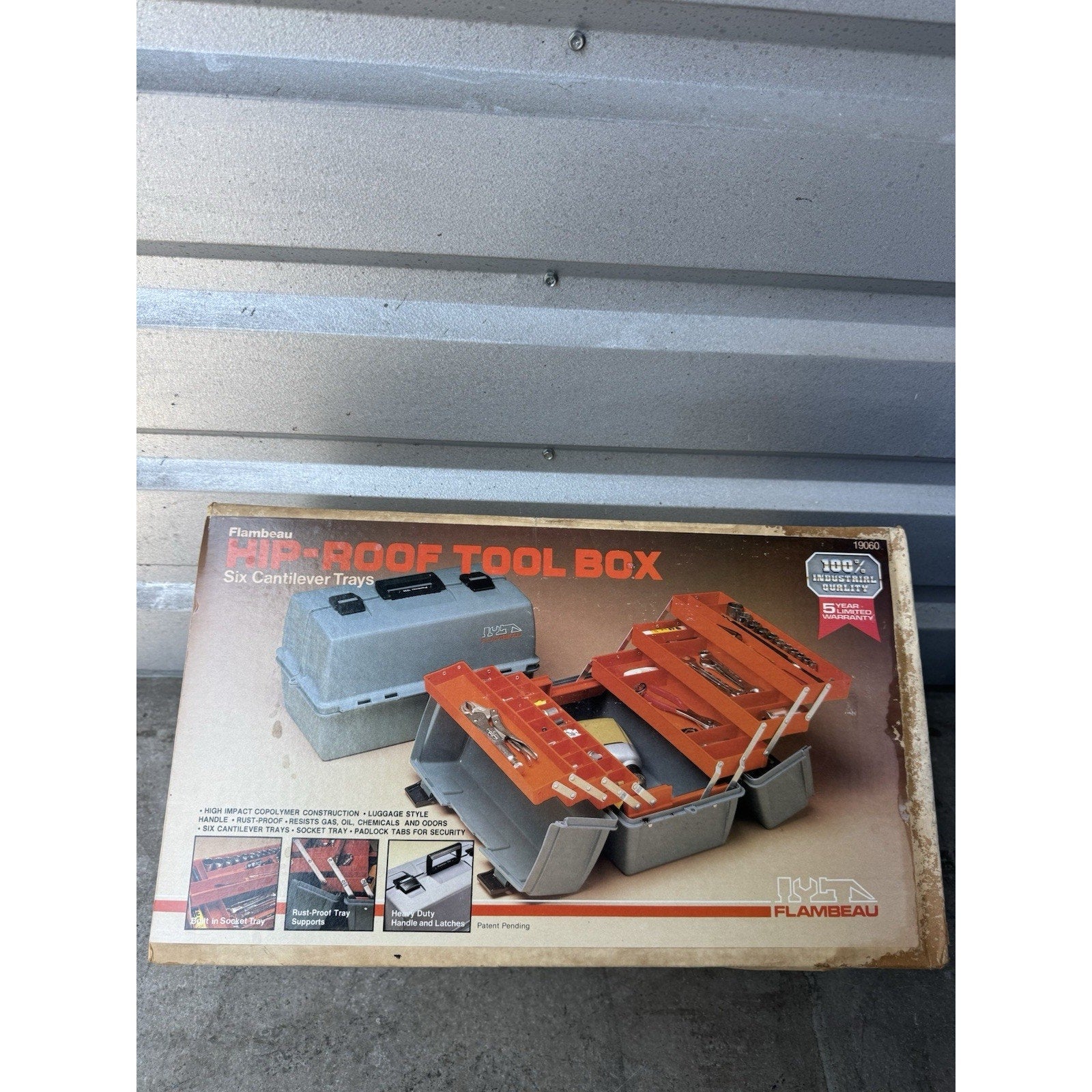 VINTAGE 1983 FACTORY SEALED Flambeau 6 Tray Hip Roof Tool Box