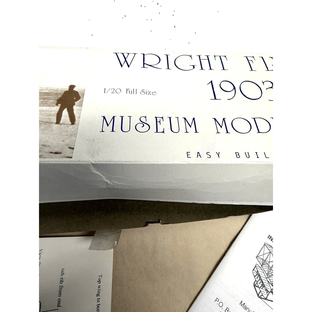 VTG NOS Wright Flyer 1 1903 Museum Model Series D-10 Balsa Wood Kit 1/20 Scale
