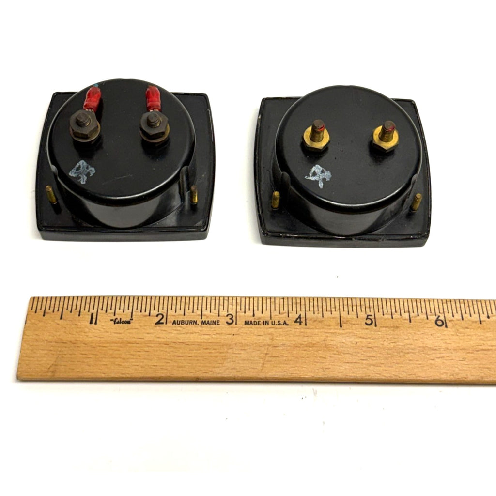 Vintage lot of 2 Analog DC Volts 0-10 and Amperes 0-20