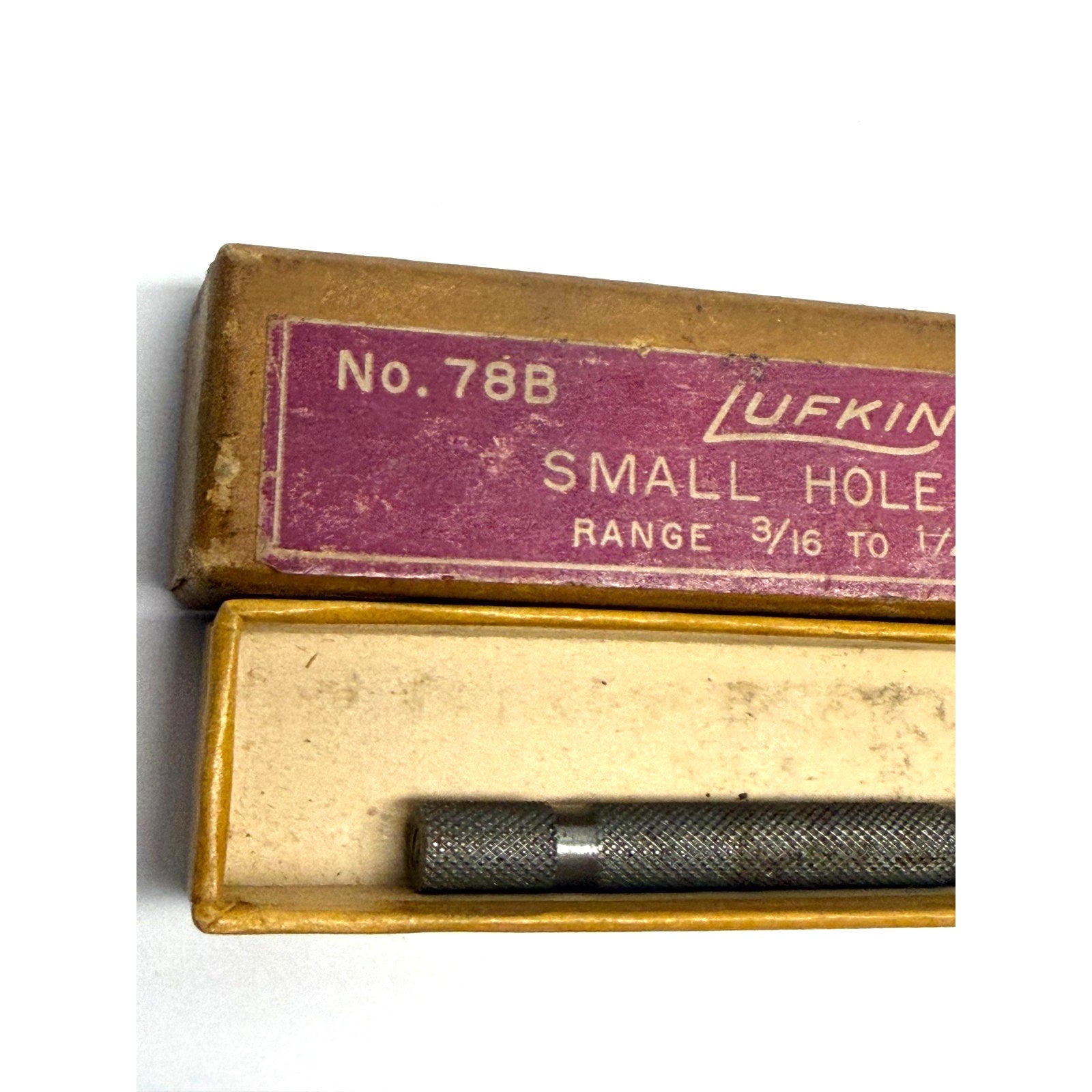 Vintage Lufkin No. 78B Small Hole Gage 3/16" to 1/4" Machinist Tool with Box