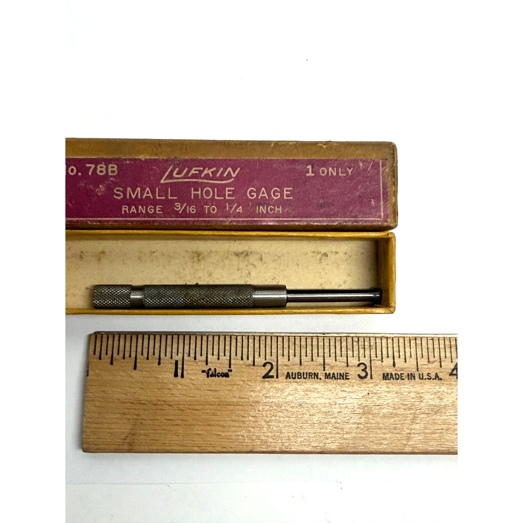Vintage Lufkin No. 78B Small Hole Gage 3/16" to 1/4" Machinist Tool with Box