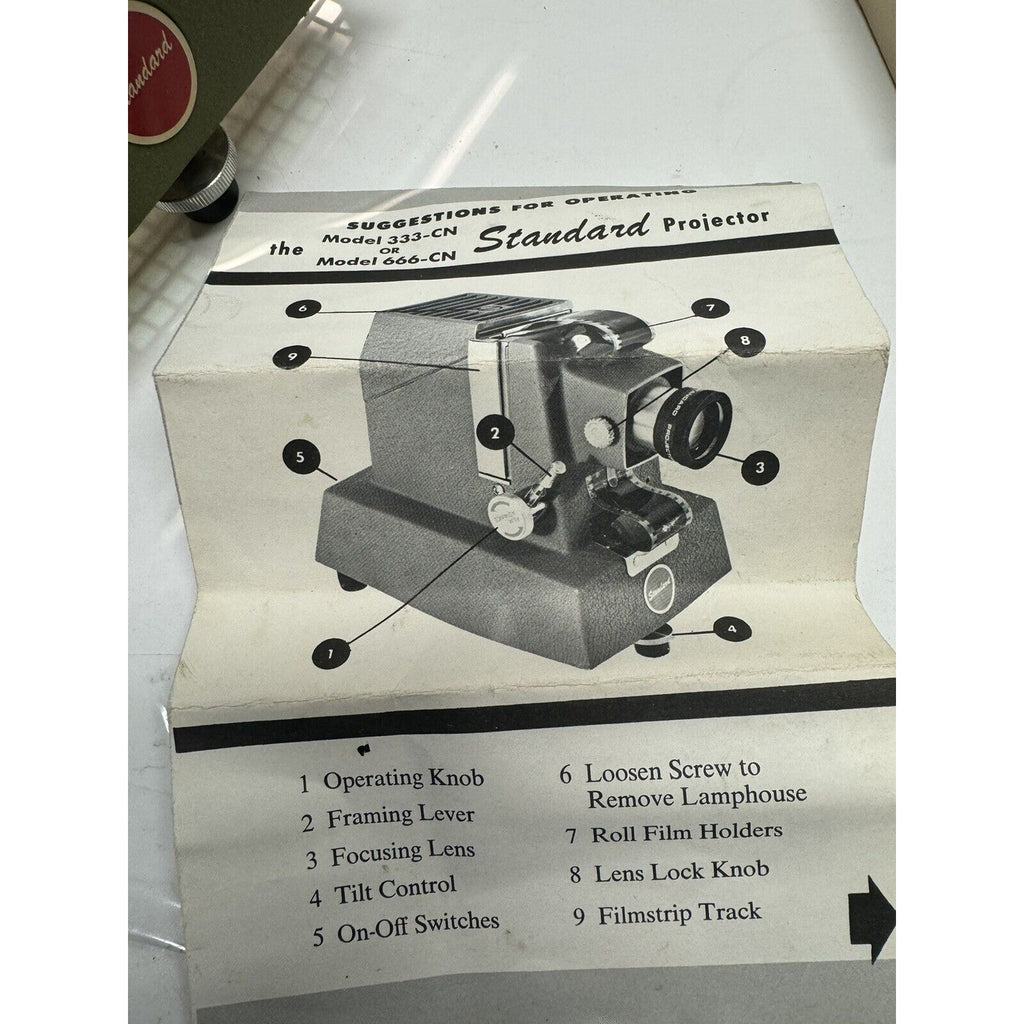 VINTAGE Standard Filmstrip Projector Model 666CN MADE IN USA