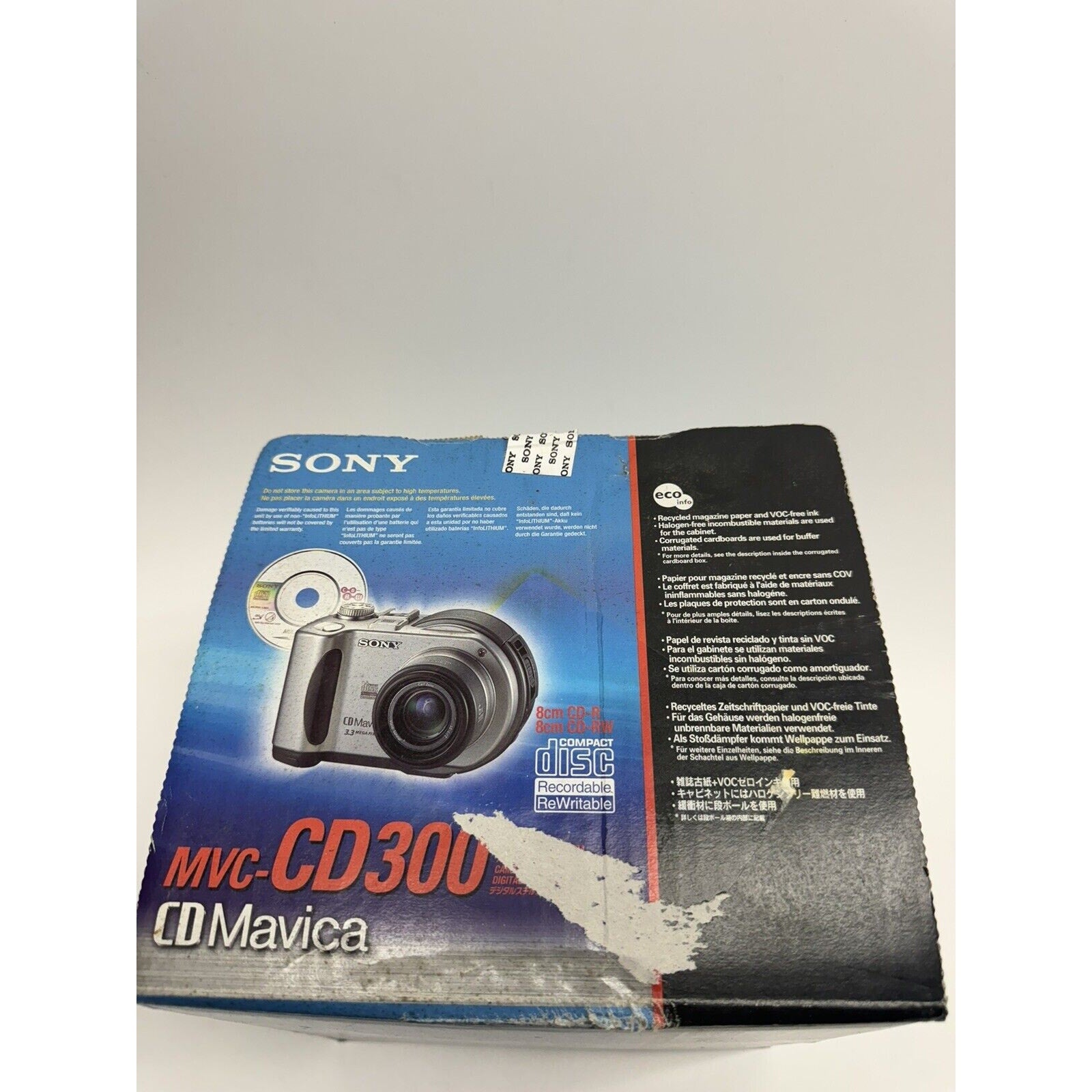 VINTAGE RARE SEALED NEW Sony Mavica MVC-CD300 3.3 MP Digital Camera