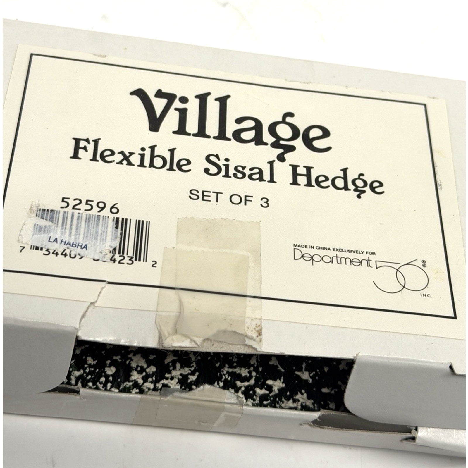 Vintage New Department 56 No.52596 Village Flexible Sisal Hedge (Set of 3)