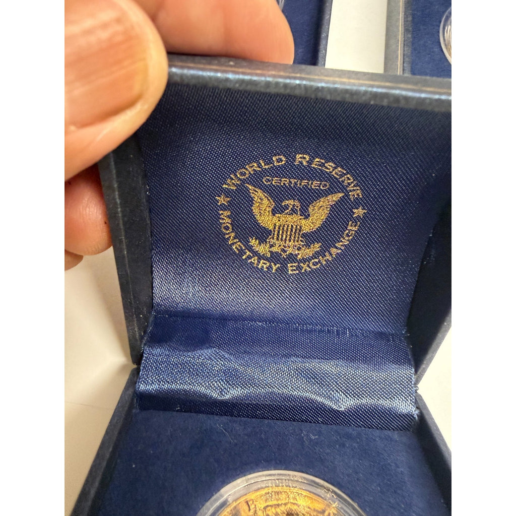 Lot of 3 vintage new 2004-P Gold Plated Kennedy Half Dollar in Monetary Exchange