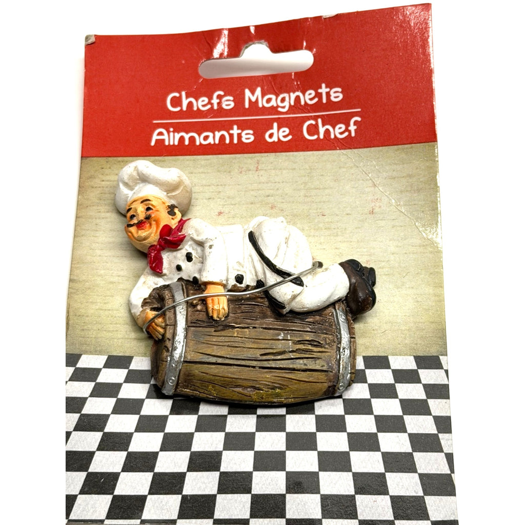 Vintage FACTORY SEALED Lot of 2 - Chef Refrigerator Magnets – Aimants de Chef