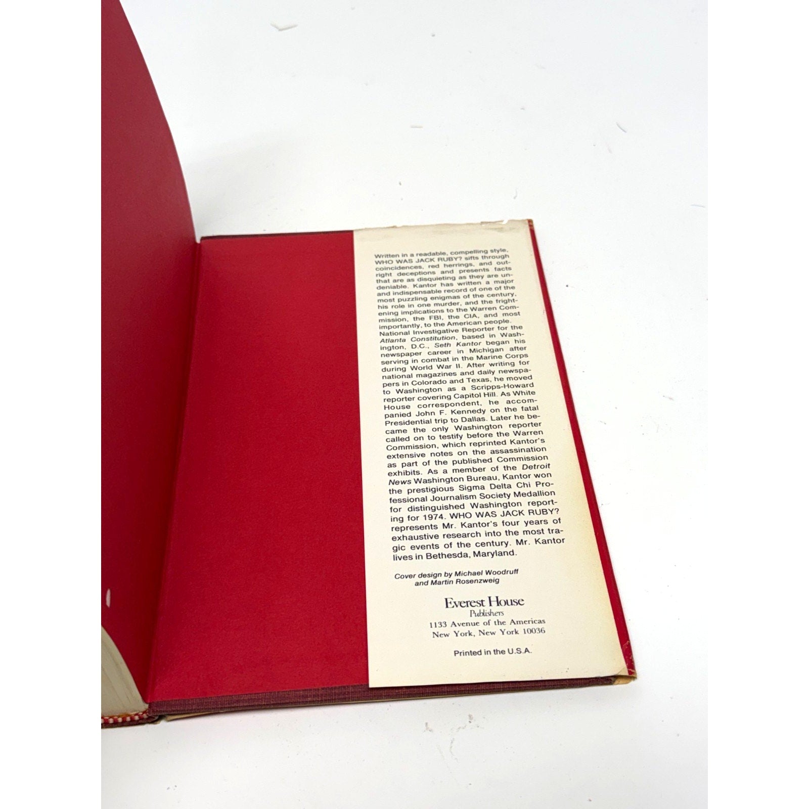 Vintage Who Was Jack Ruby? Seth Kantor 1978 Hardcover JFK Assassination Book