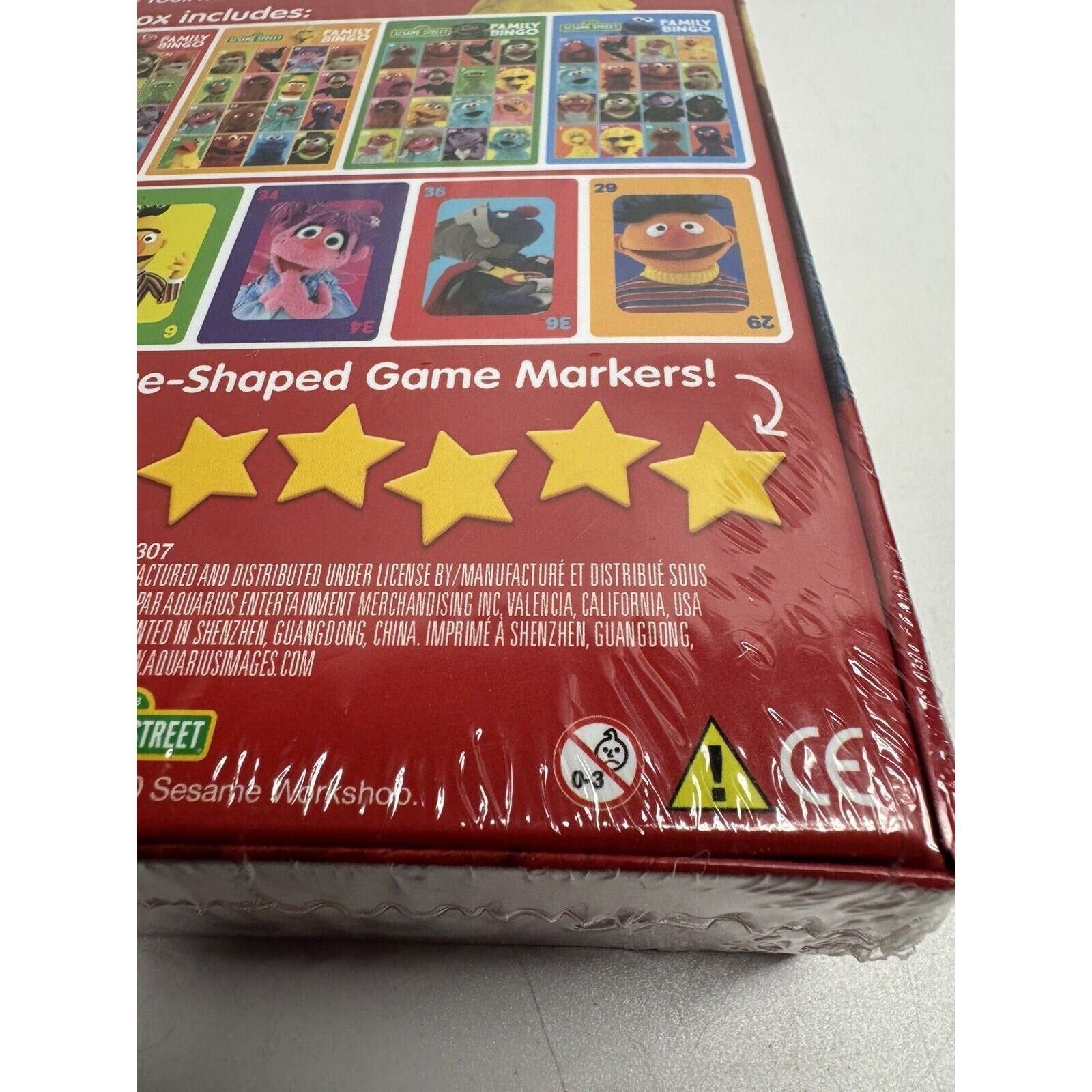 VINTAGE FACTORY SEALED 123 Sesame Street Family Bingo Game Aquarius Images