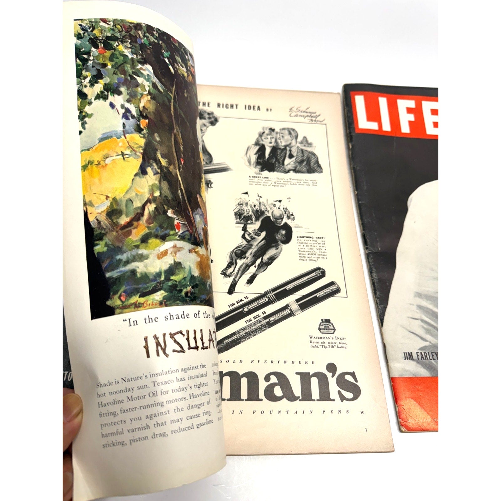 Vintage LIFE Magazine Lot Mussolini Sept 11 1939 + Jim Farley Sept 19 1938 Rare