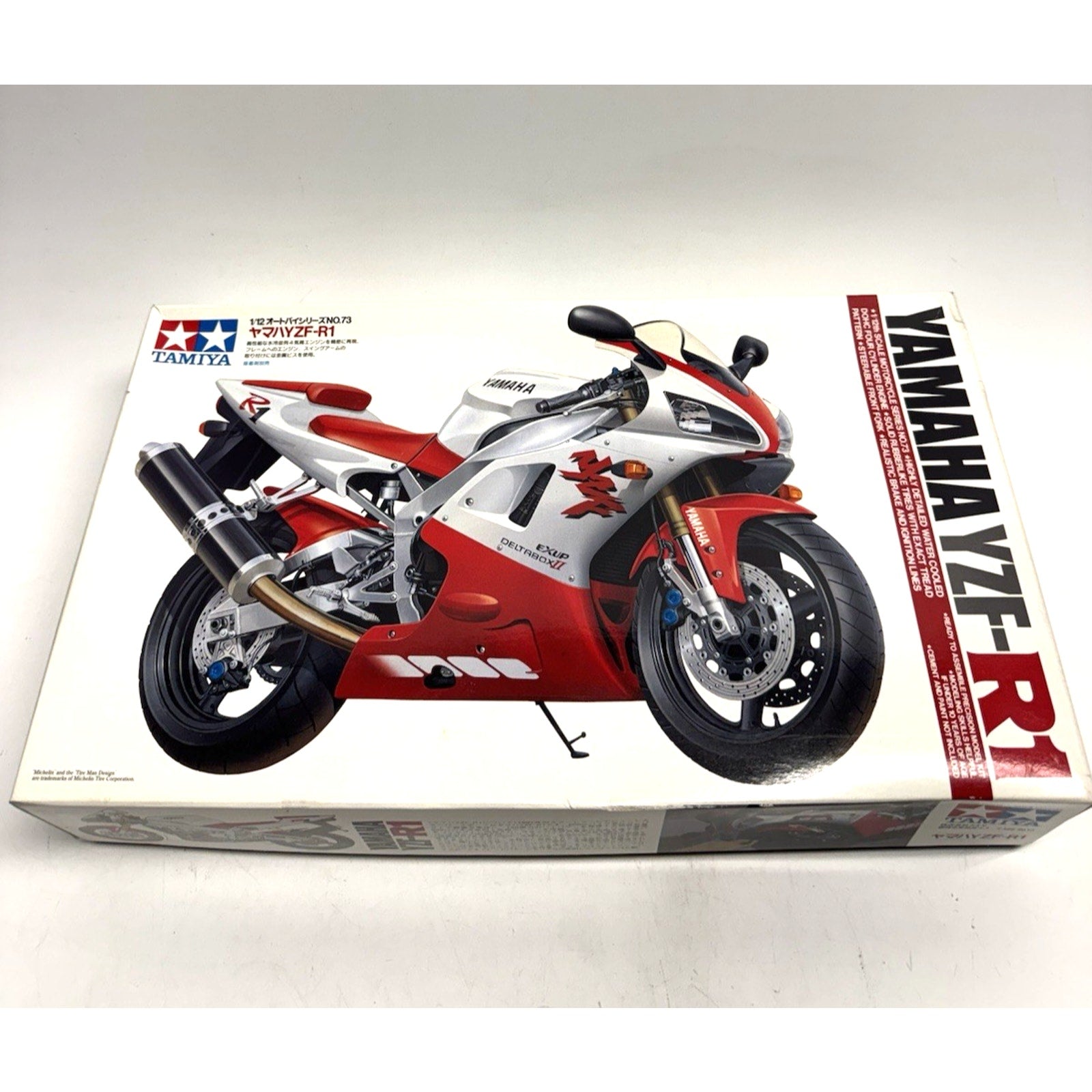 VINTAGE 1998 NOS Tamiya 1/12 Scale Model Motorcycle Kit Yamaha YZF-R1 #14073