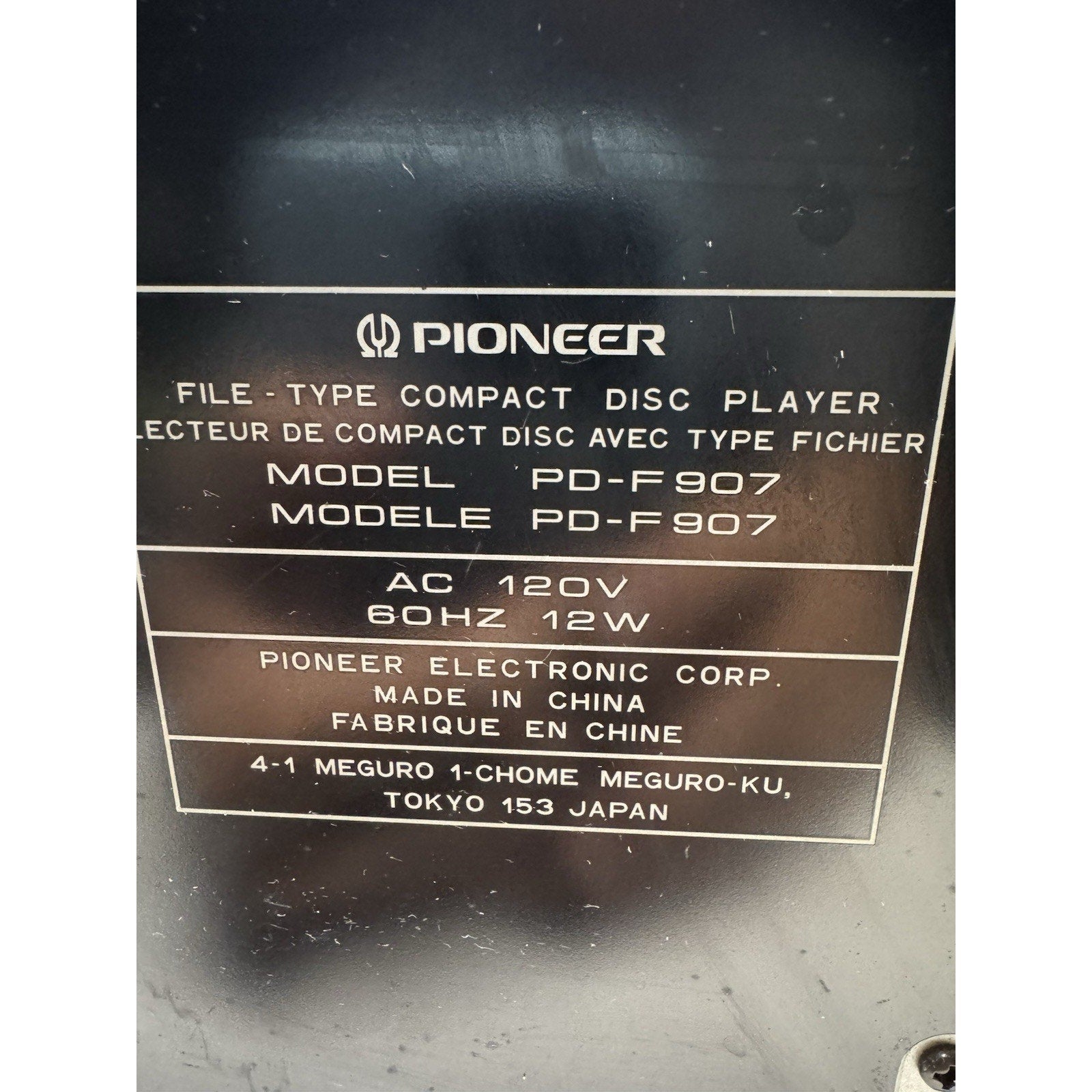 VINTAGE Pioneer PD-F907 101 Disc CD Player Changer