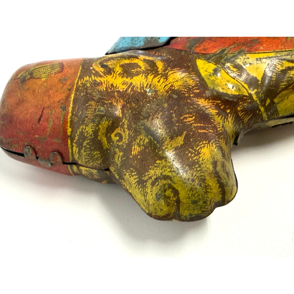 Vintage 1930s Lindstrom Bill Climbing Monkey Tin Toy Body FOR PARTS Missing Arms