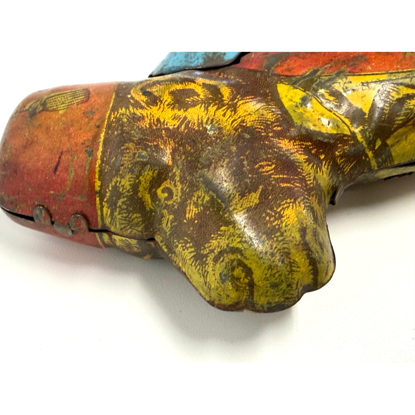 Vintage 1930s Lindstrom Bill Climbing Monkey Tin Toy Body FOR PARTS Missing Arms