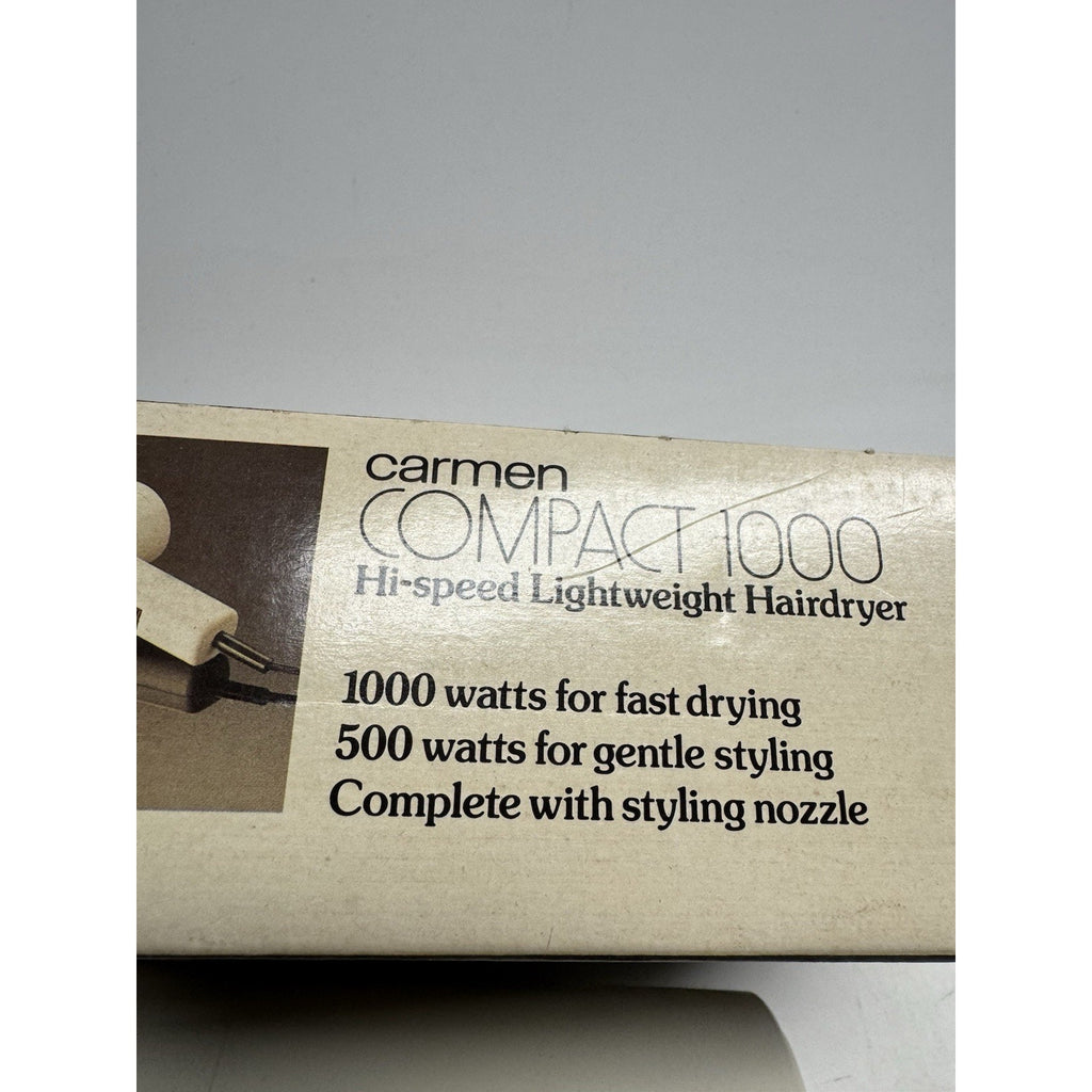 VINTAGE RARE Carmen Compact 1000 Watt Hair Dryer Made in Germany