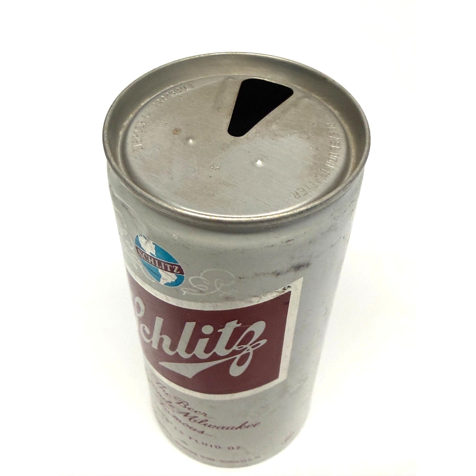 Vintage Schlitz Lift Pull Tab Top 12oz Beer Milwaukee Antique Schlitz 1975 Can