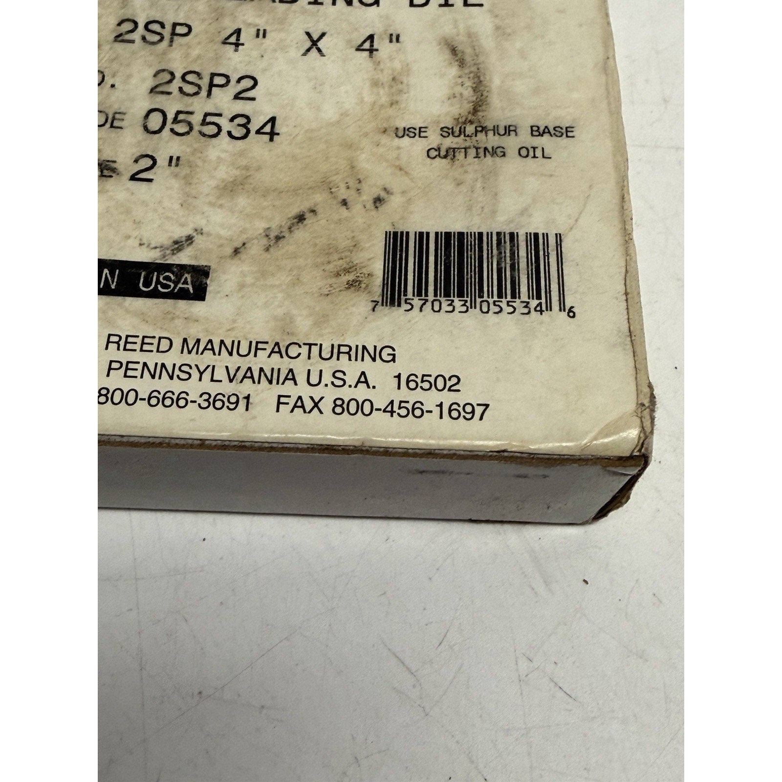 VINTAGE NOS Reed 2SP2 For 2" Pipe Threading Die 4" X 4" Steel & Stainless 05534