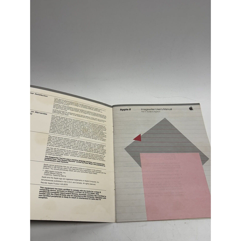 Vintage Apple ImageWriter Printer User’s Manual Reference & Guide Part I & II