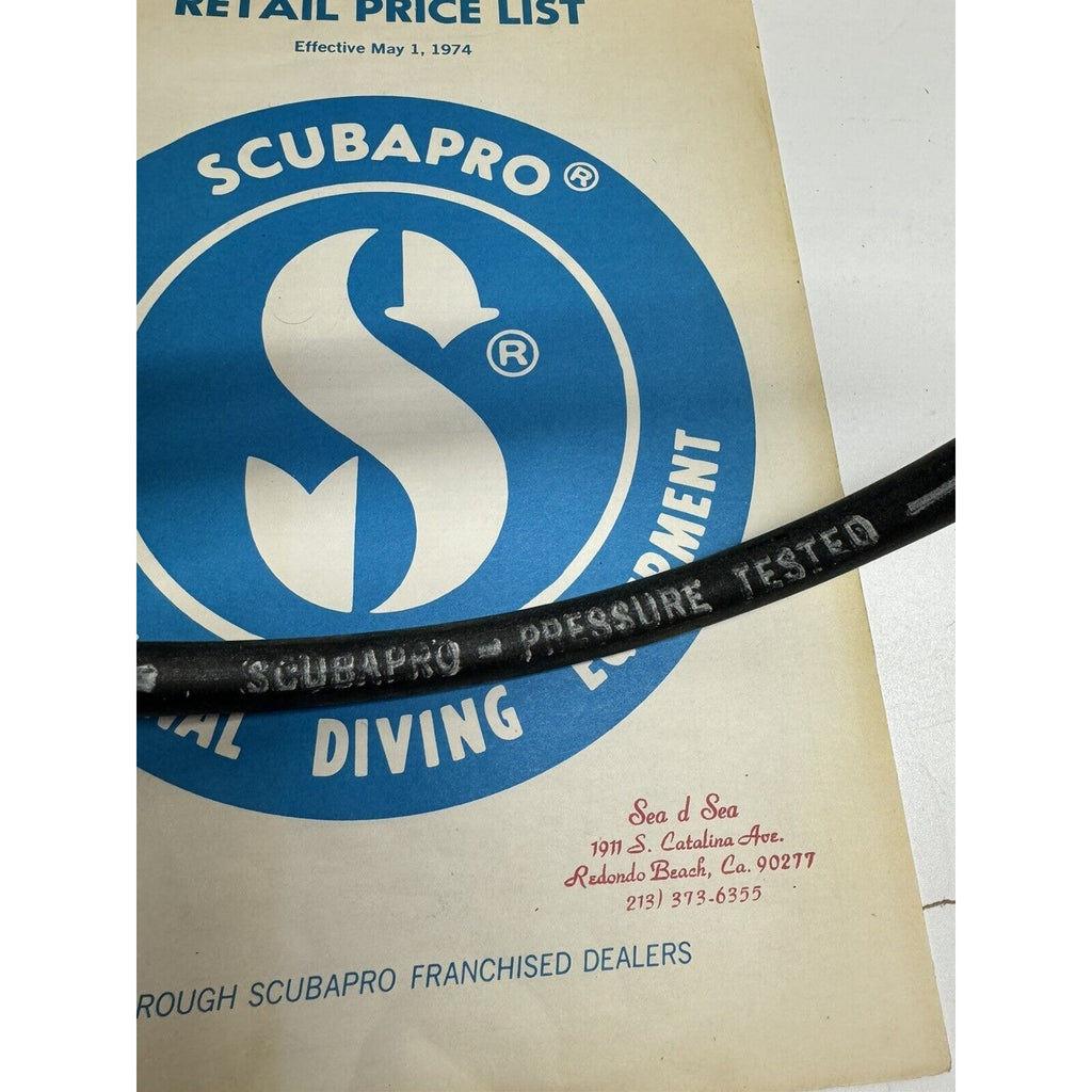 VINTAGE SCUBAPRO Pressure Gauge, Scuba Hose and a SeaQuest Dual Valve BCD infla