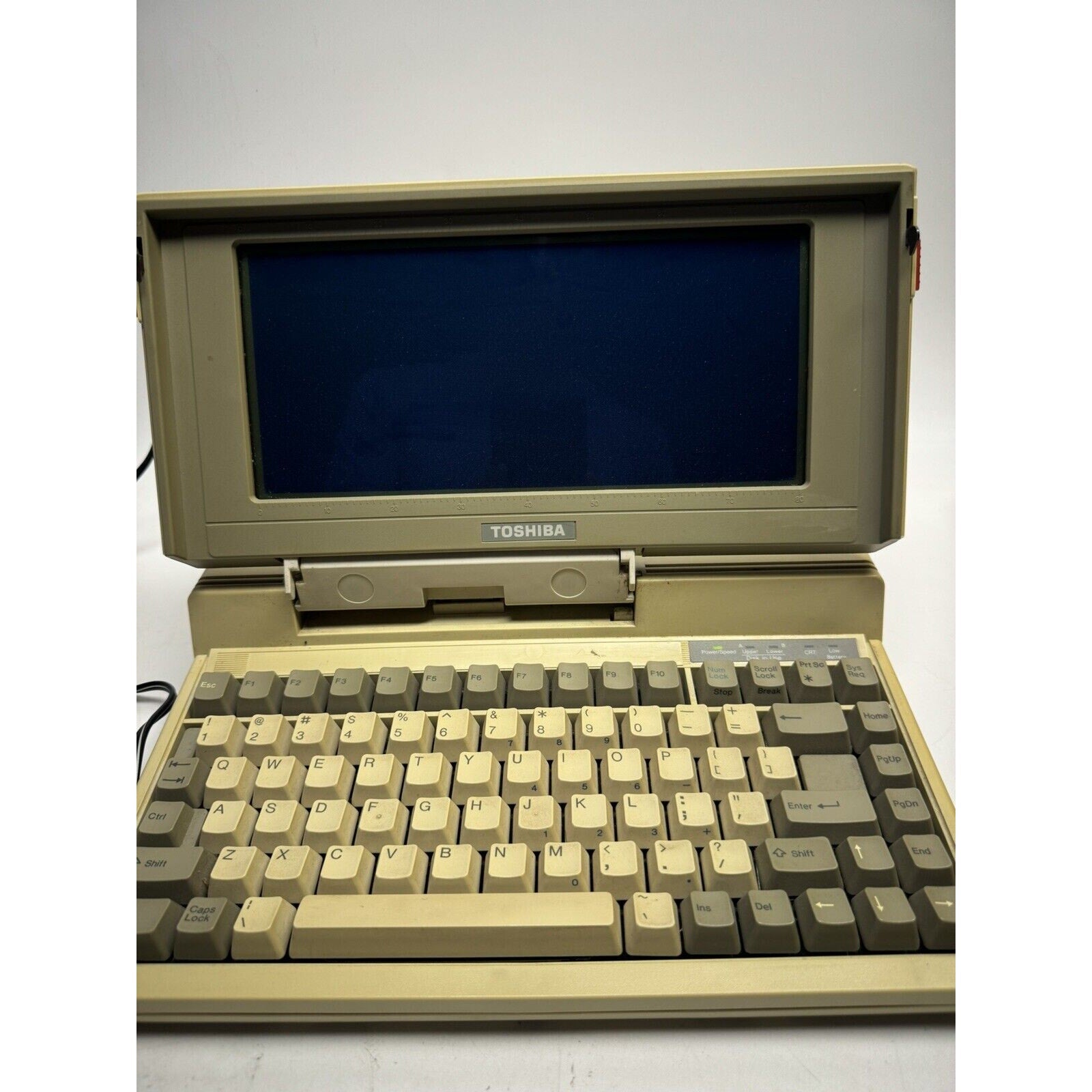 Vintage Toshiba T1100 Plus Laptop Computer, Dual DD Floppy Mono 640K : POWER ON