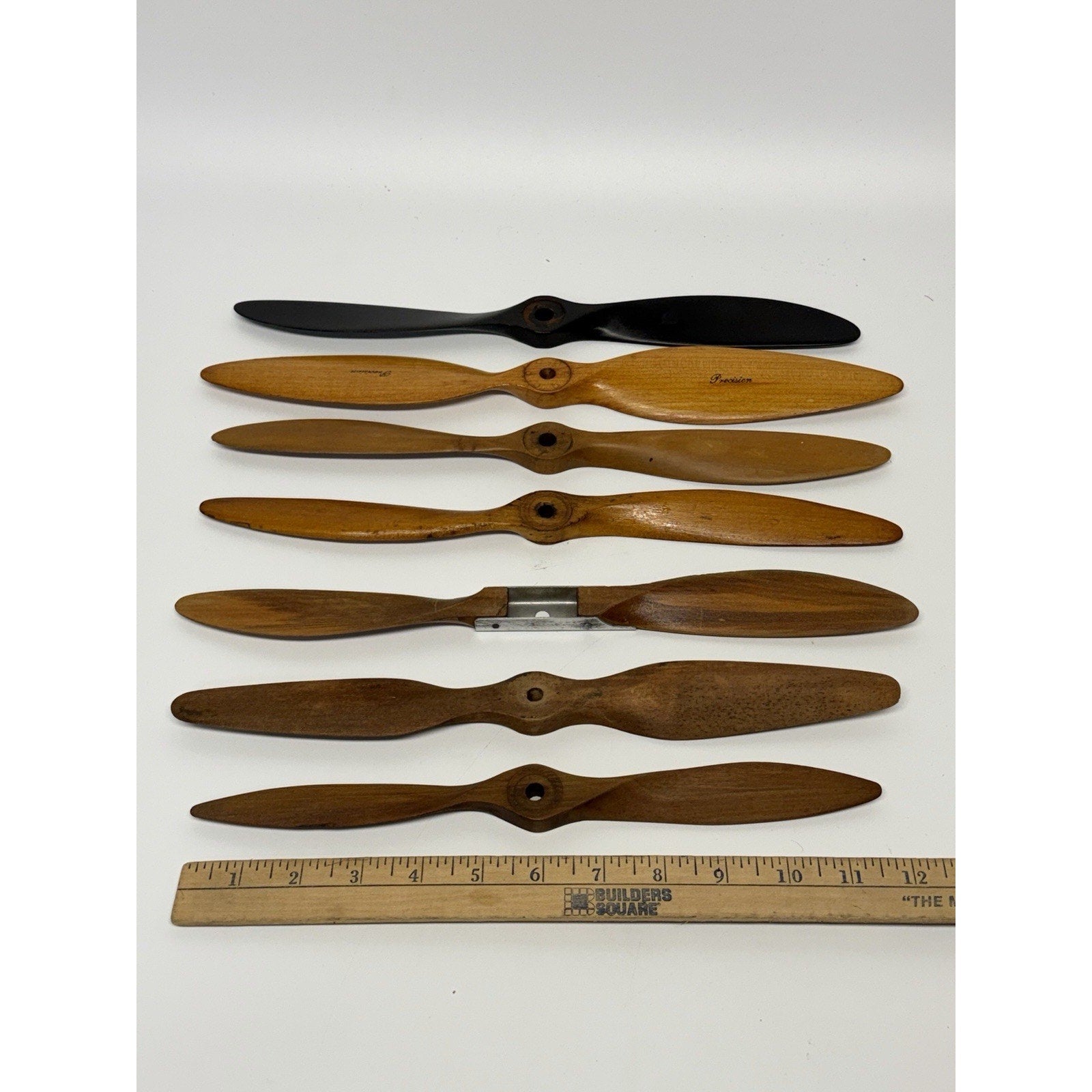 Vintage Lot of 7 RC Model Airplane Wood Propellers