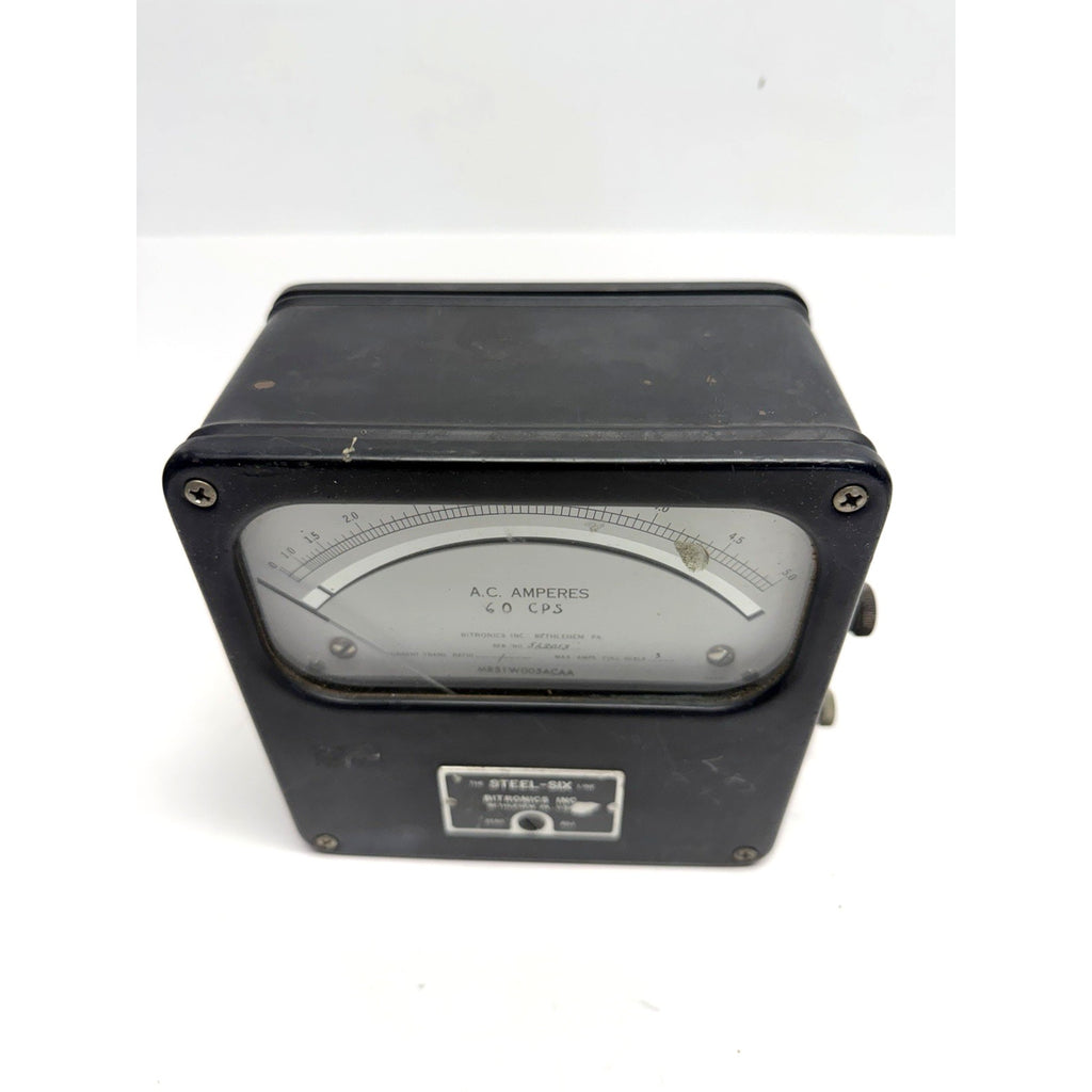 VINTAGE BITRONICS STEEL SIX 0-10 AMPS Dc. LAB METER
