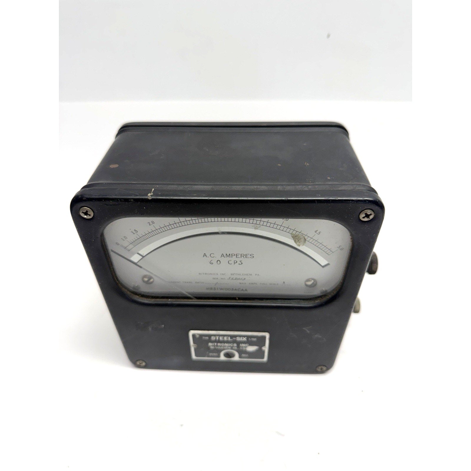 VINTAGE BITRONICS STEEL SIX 0-10 AMPS Dc. LAB METER