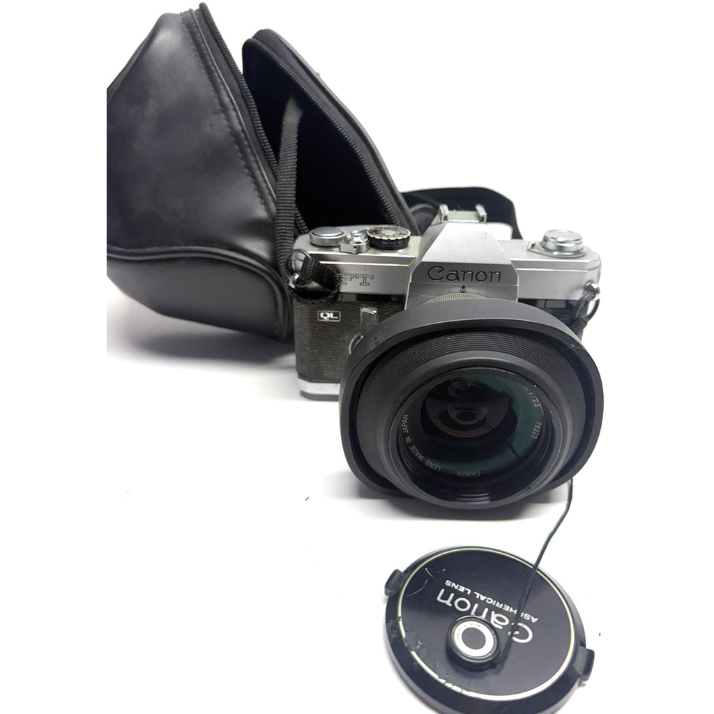 Vintage Canon FT QL 35mm SLR Film Camera with FL 35mm f2.5 Lens