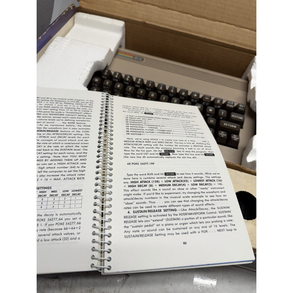 VINTAGE 1992 Commodore 64 C64 Breadbin Computer System - Cosmetic Damage -