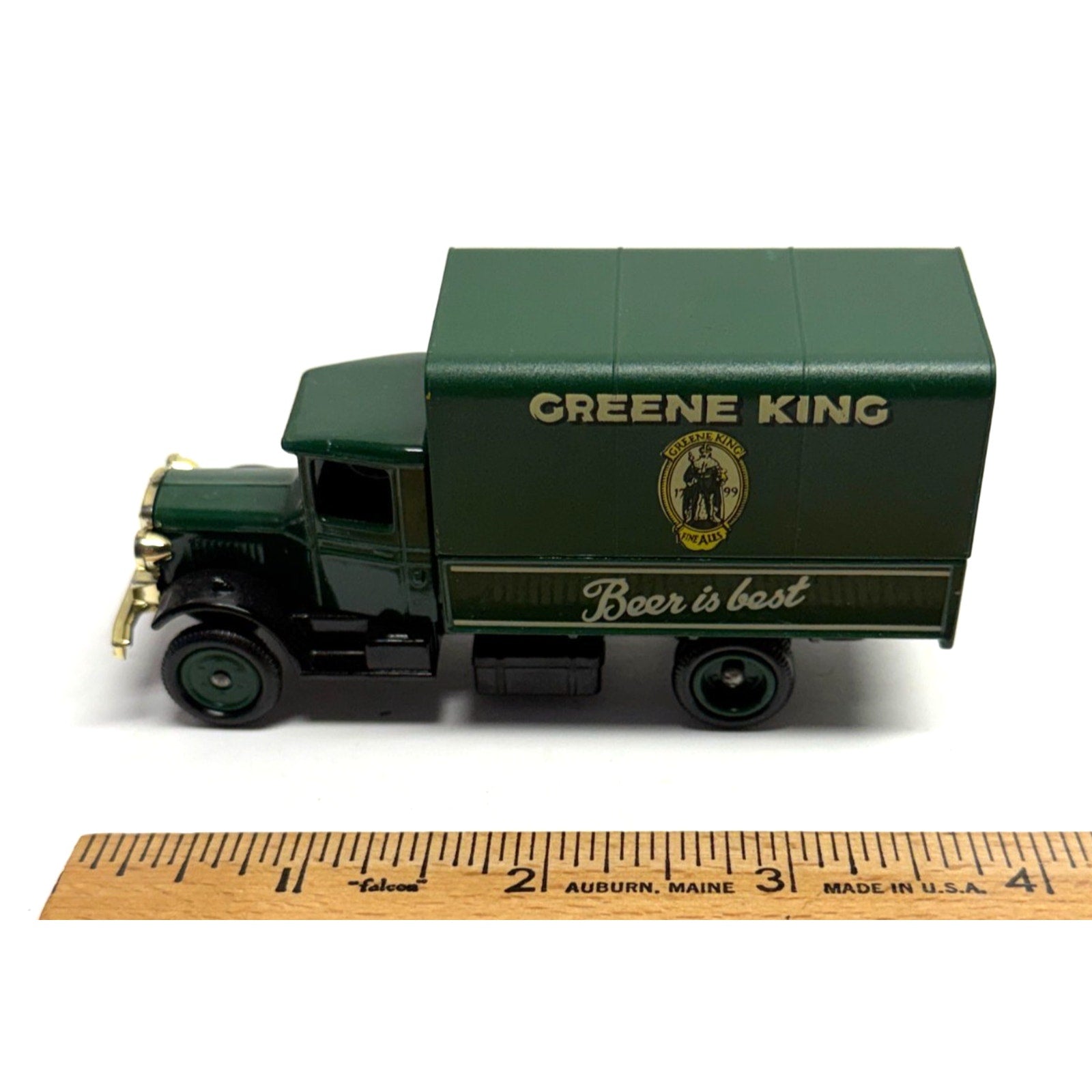 1934 VINTAGE MACK CANVAS BACK TRUCK; GREENE KING ALE 1:60 SCALE COLLECTORS MODEL